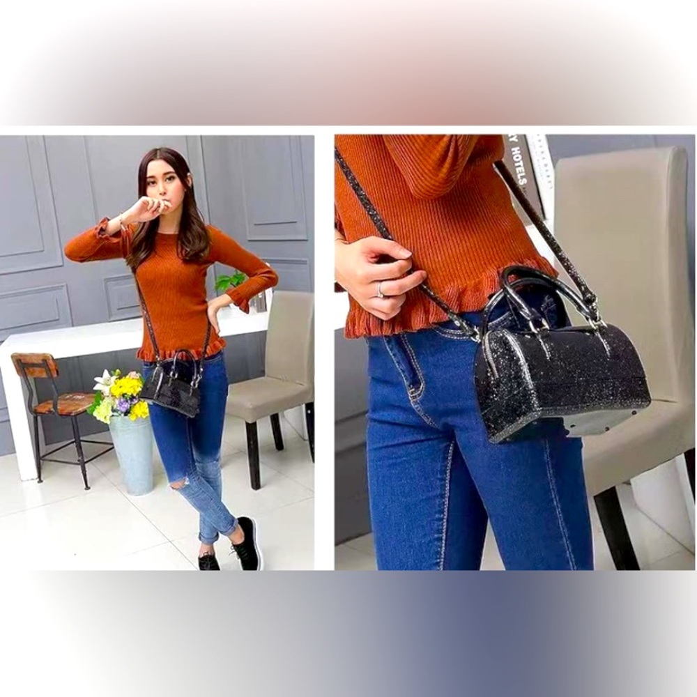 Mini Jelly glitter handbag